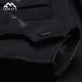 MONT5  Diran Men Black Classic Leather Jacket with Shirt Collar